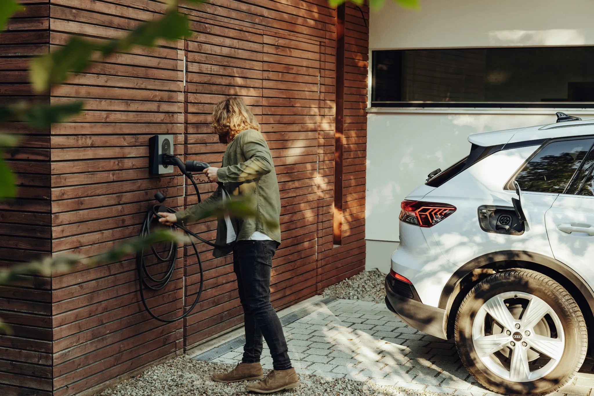 Installation résidentielle de borne de recharge pour véhicule électrique